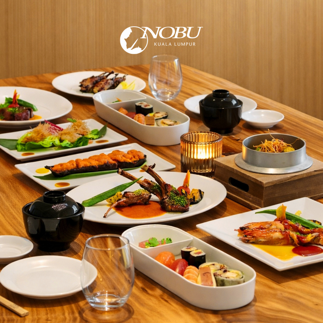 Sundown Harmony Menu
This March, Nobu Kuala Lumpur presents Sundown Harmony — a seasonal dining experience inspired by the quiet beauty of twilight.
Thoughtfully curated for the occasion, the menu unfolds through a refined progression of flavours, celebrating seasonal ingredients and the signature craftsmanship that defines every course. Each dish is composed with balance and precision, offering a harmonious journey from the first bite to the last.

Sundown Harmony Omakase
RM460++ per person

Sundown Harmony Sharing Menu
RM1,700++ for 4 guests

Available for a limited time from 1 March to 18 March.
Reserve your table: https://bit.ly/NobuKLReservation  
